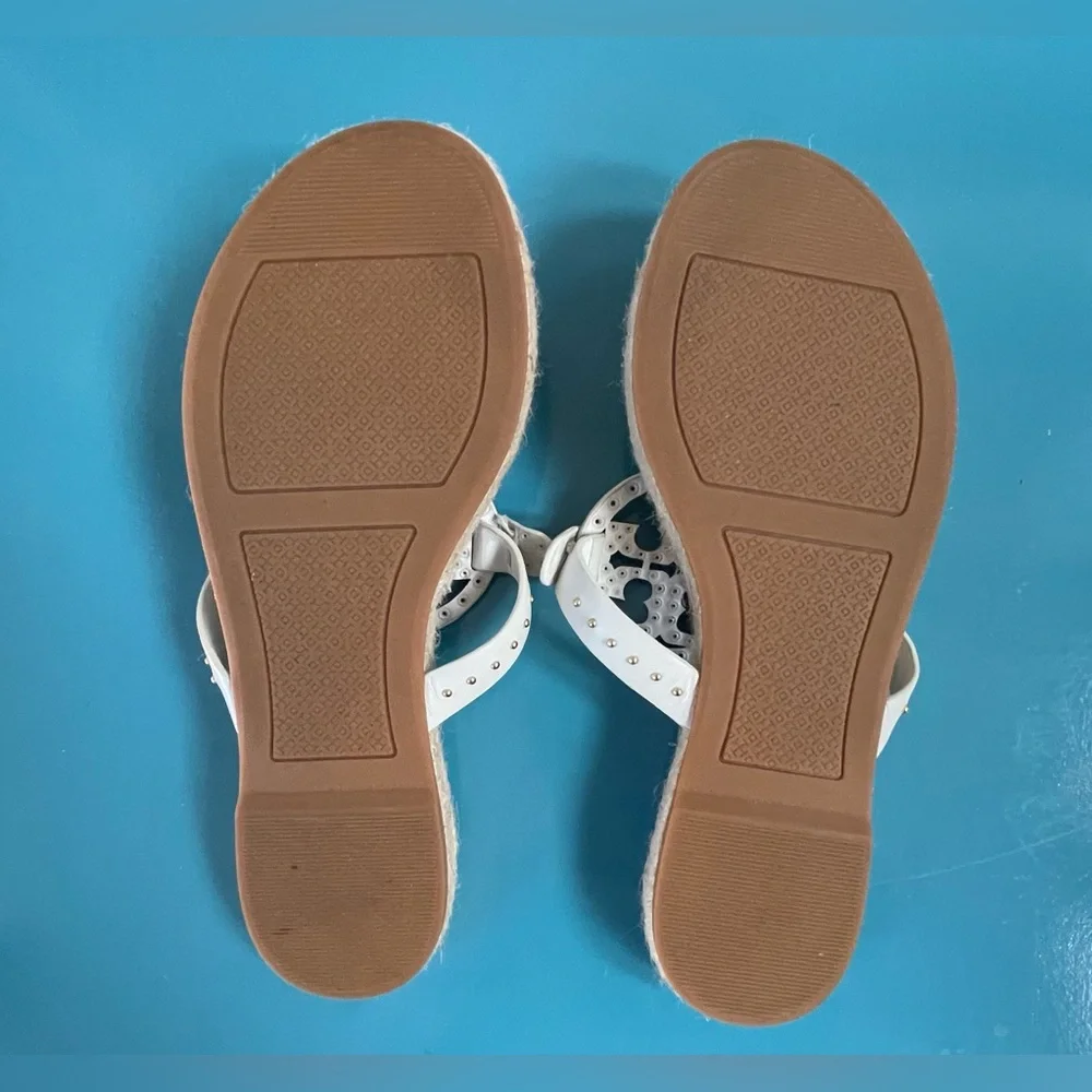 Tory Burch | Miller Studded Espadrille Sandals | White/Ivory | sz 9 - Picture 5 of 5